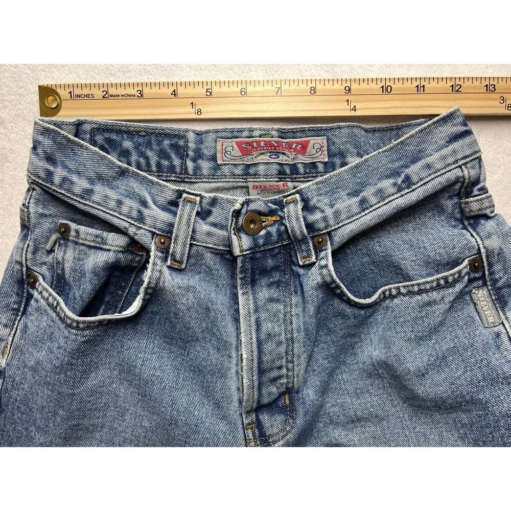 Vintage Silver Jeans Mens 27x32 Made In Canada Straight Leg Button Fly